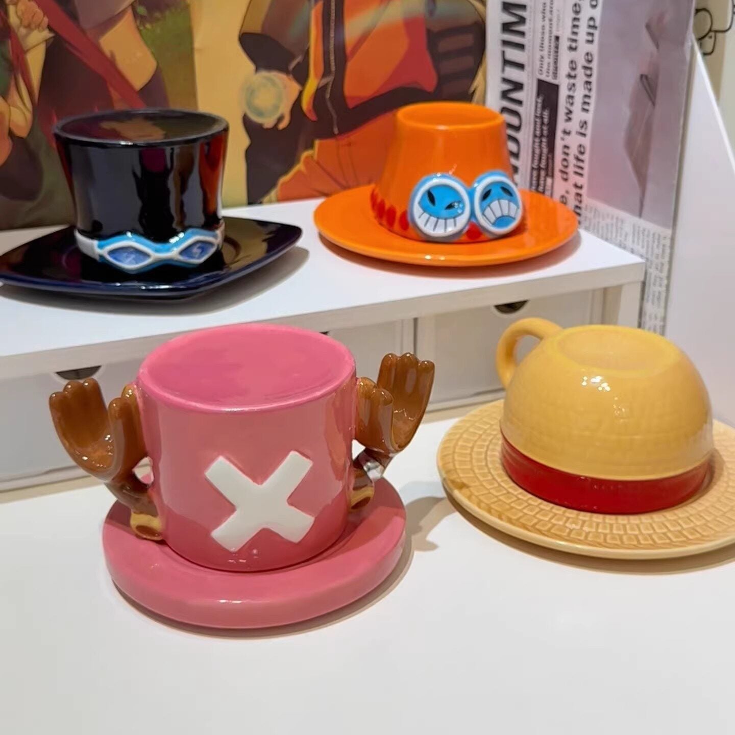 Handmade Cartoon Character Mug 手作り アニメ キャラクター マグカップ